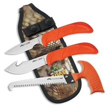 Outdoor Edge Wild Guide Fixed Blade Knife Set 1 Caper 1 Skinner 1 Bone  WG-10C