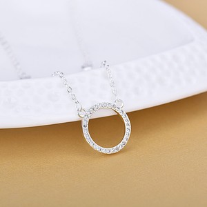 14k-White-Gold-Over-50Ct-Round-Diamond-Wedding-Circle-Pendant-18-034-Chain-Necklace