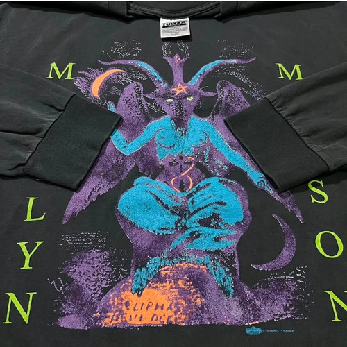 MARILYN MANSON VTG 1996 L WHEN I’M GOD EVERYONE DIES Long sleeve Shirt REPRINT