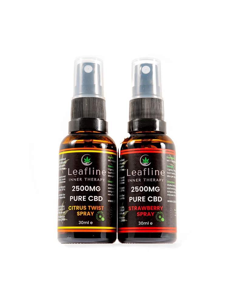 CBD LEAFLINE Award-Winning CBD Oil Spray 2500mg | THC-Free | UK Brand | Strawberry or Citrus