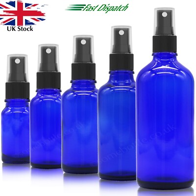 BLAUGLAS Sprühflasche ZERSTÄUBERSPRAY Nebelspray für Öle Desinfektionsmittel Parfüm