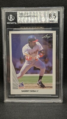 1990 Leaf Sammy Sosa Chicago White Sox RC #220 BGS 8.5 NM-MT+ Rookie Card