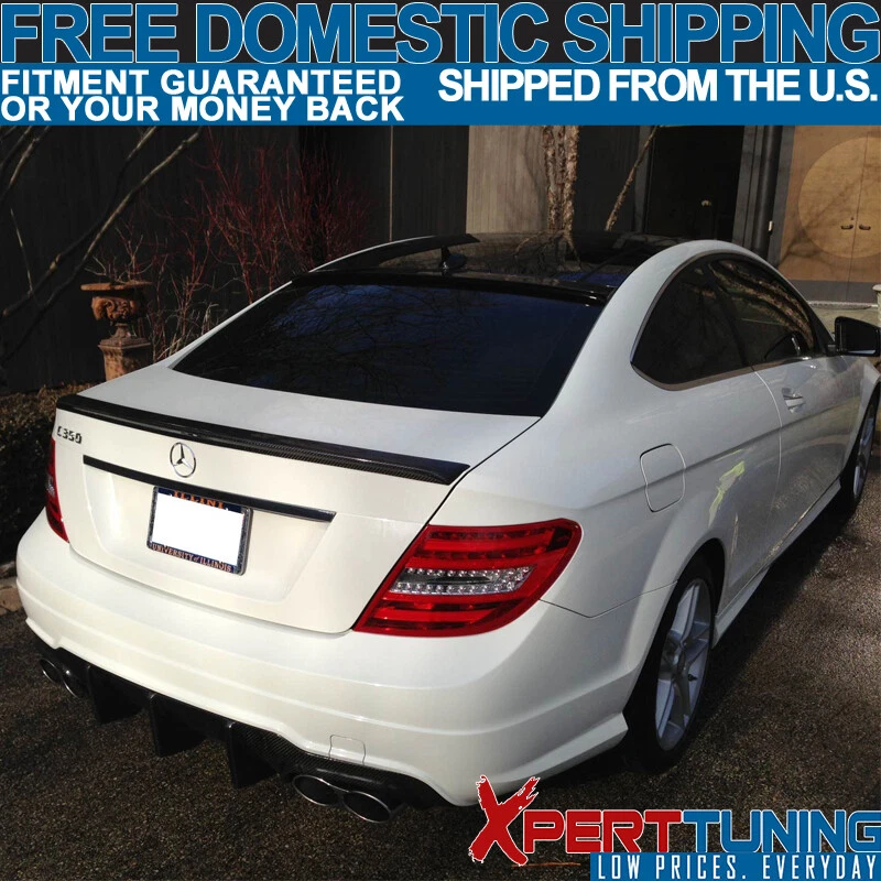 Fits 12-15 Mercedes Benz C204 Painted #197 Obsidian Black Metallic Trunk Spoiler Foto 2 de 4