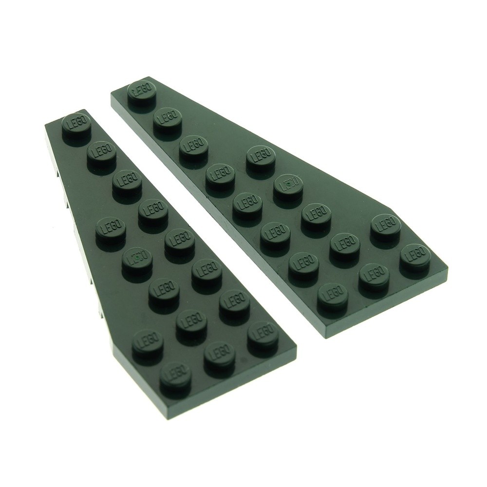 2x Lego Wing Plate 8x3 Dark Green Left Right Star Wars 50305 50304