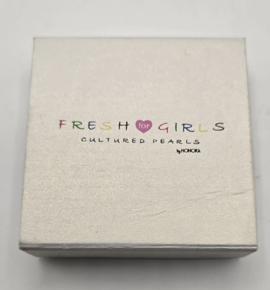 Honora Fresh for Girls Pink Pearl Drop Earrings Sterling Silver Hooks Box - Image 2 of 4