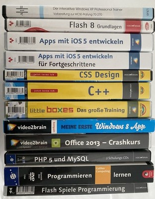12 Vintage Lernsoftware Video2Brain VideoTraining GalileoComputing Rheinwerk MuT