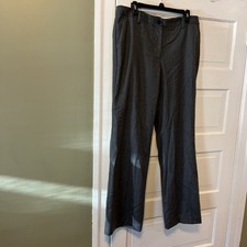 Talbots Womens Pants Gray Size 12 Windsor Wool Blend 35"x32" EUC LS 