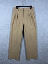Aritzia Wilfred The Effortless Pant Womens 10 Beige High Rise Wide Leg Trousers