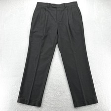 Ralph Lauren Pleated Cuffed Men Dress Pants 34x30 Slacks Charcoal Gray Trousers