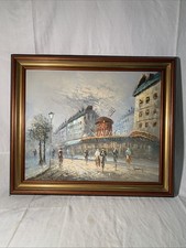 Burnett Moulin Rouge Huile Sur Toile Collection Paris