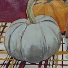 Original Still Life Acrylic Painting Pumpkins Coffee Pot Laura Langford 2024 — photo 3