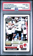 2025 Panini Instant Donruss Shedeur Sanders Draft Night BuyBack On Card Auto PSA