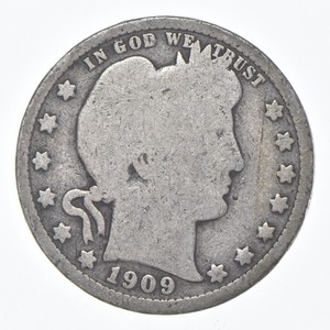 1909-O Barber Quarter Average Circ *2073