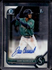 2022 Bowman Juan Querecuto Chrome Auto Autograph 1st Prospect #CPA-JQ Mariners