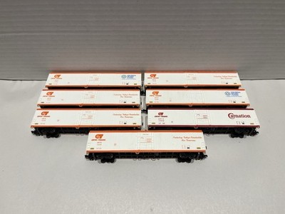 Seven (7) N Scale Walthers Cyro-Trains Cars Carnation Universal Foods Etc