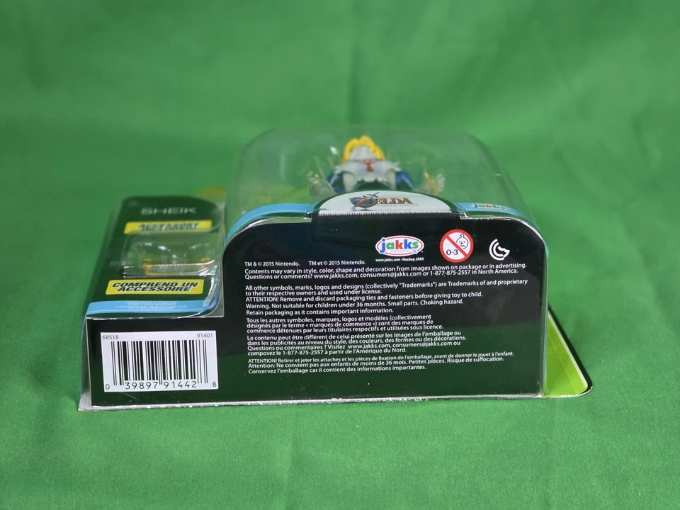2015 World of Nintendo Sheik Zelda/Harp 4" Figura Jakks Pacific Serie 1-5 Foto 2 de 4