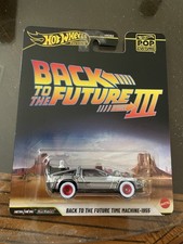 Hot Wheels Premium Back to The Future III Delorean Time Machine Real Riders