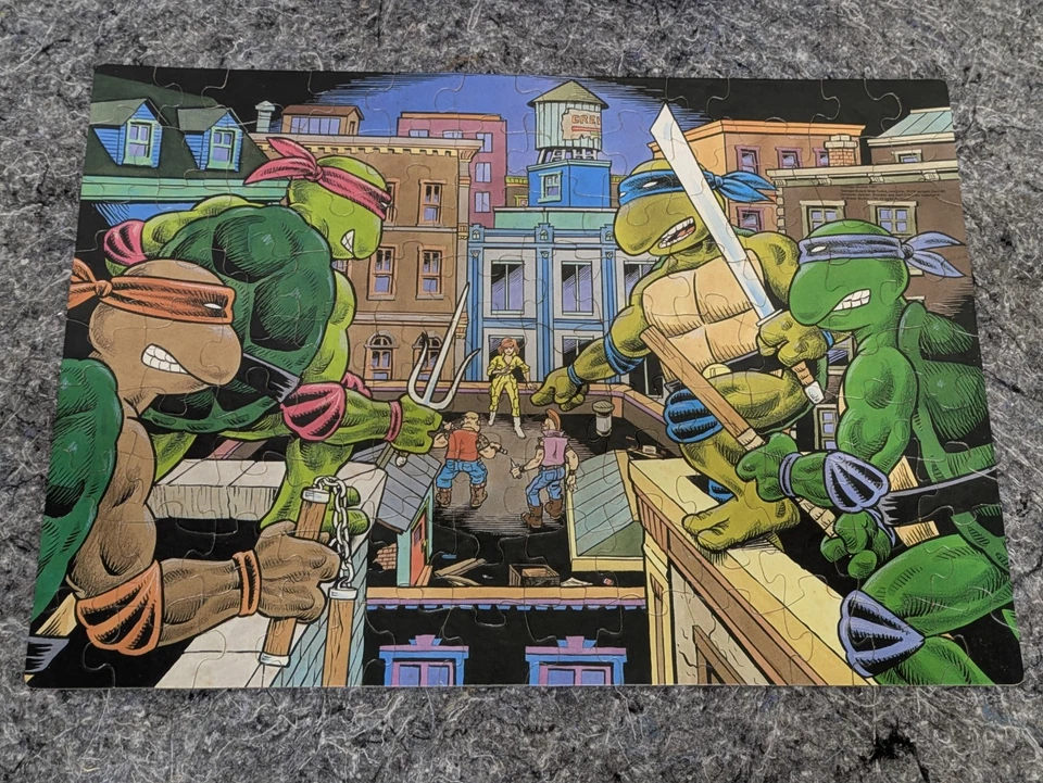 Rompecabezas Teenage Mutant Ninja Turtles Tmnt 100 piezas techo 1987 vintage Foto 2 de 4