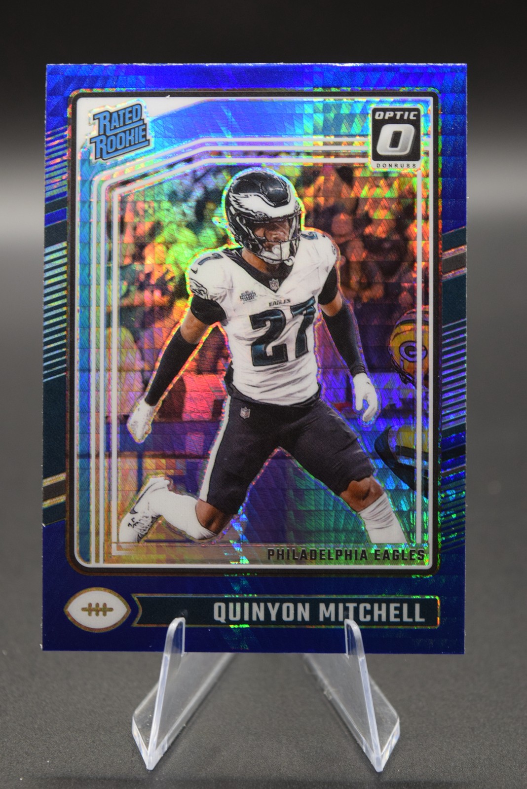 Quinyon Mitchell 2024 Donruss Optic #282 Blue Hyper Philadelphia Eagles