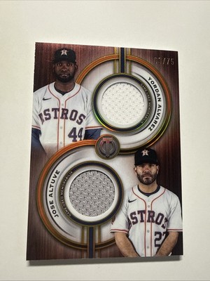 2025 Topps Tribute Yordan Alvarez & Jose Altuve Astros Gold Dual Relics /75