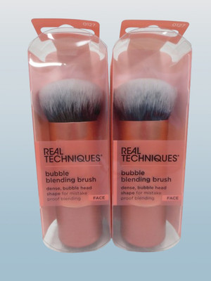 REAL TECHNIQUES BUBBLE BLENDING BRUSH FACE BRUSH 260 LOT OF 2