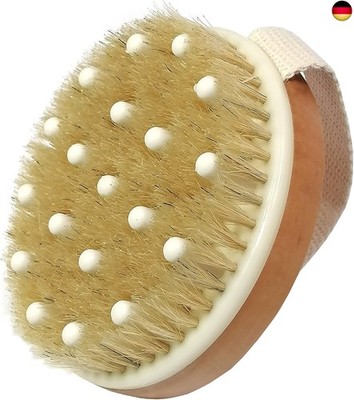 HUAYINGMEI Dry Body Brush, Bath Brush with Natural Bristles, Lymphatic