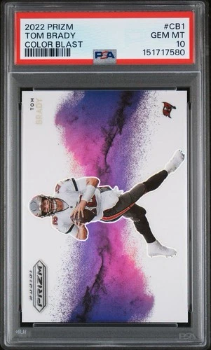 2022 Tom Brady Panini Prizm Color Blast #CB1 PSA 10