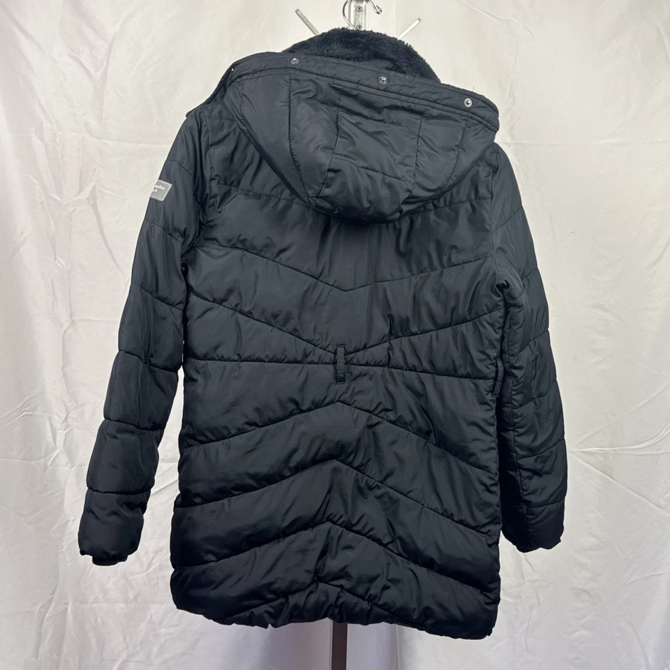 Abercrombie & Fitch Girls Winter Parka Puffer Coat Jacket Size 15/16 Black - Image 4 of 4