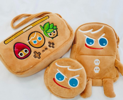 cookie run kingdom plush doll coin pouch/ Crossbag/Double Zipper Pencil Case