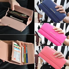 Fashion Women's Wallet Leather Clutch Cash Card Holder Purse Phone Handbag Gfits