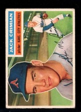 1956 Topps #319 Jack Crimian VG (RC) Athletics