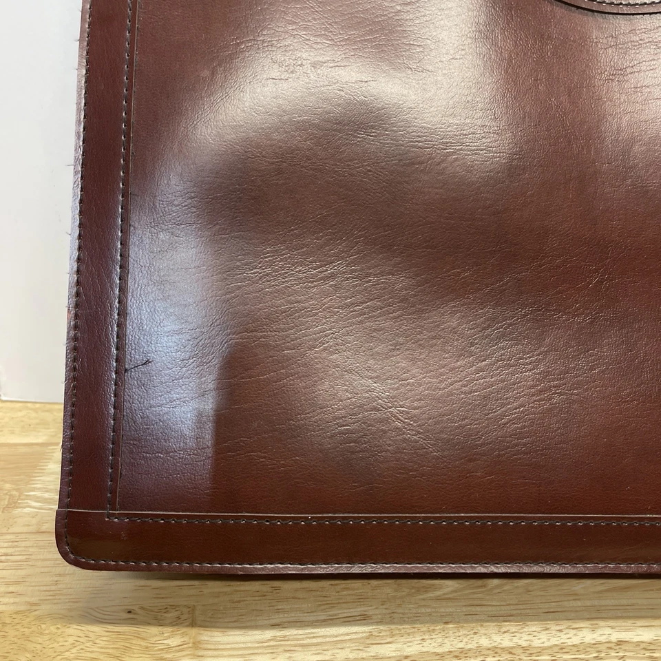 Maletín portafolio vintage Oleg Cassini con asas caídas estuche con cremallera 17x12" Foto 4 de 4