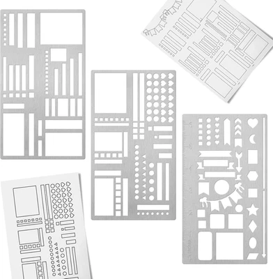 Metall-Planer-Set für Bullet Journals und Organisation in verschiedenen Größen - Bild 1 von 4