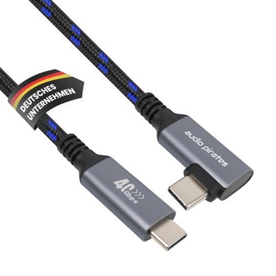 audio pirates USB-C 4.0 Kabel 240W 40Gbit/s 2.500MB/s gewinkelt PF