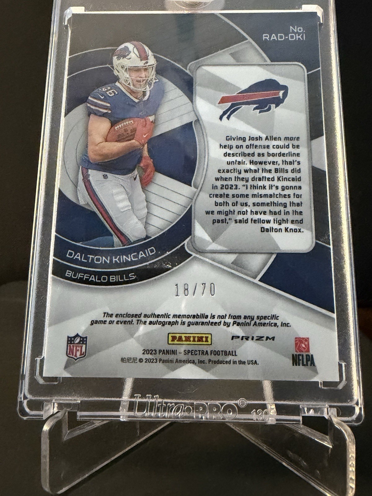 2023 Spectra Dalton Kincaid /70 RC Auto Patch Supernova Prizm RAD-DKI view 2