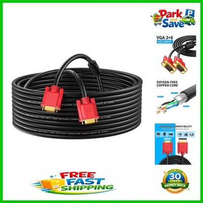 Versatile 6ft VGA Monitor Cable - Male to Male, Perfect for PC & Projectors