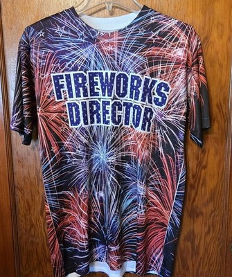 Get A Life Fireworks Director If I Run You Run Graphic T-Shirt Size Mens Medium