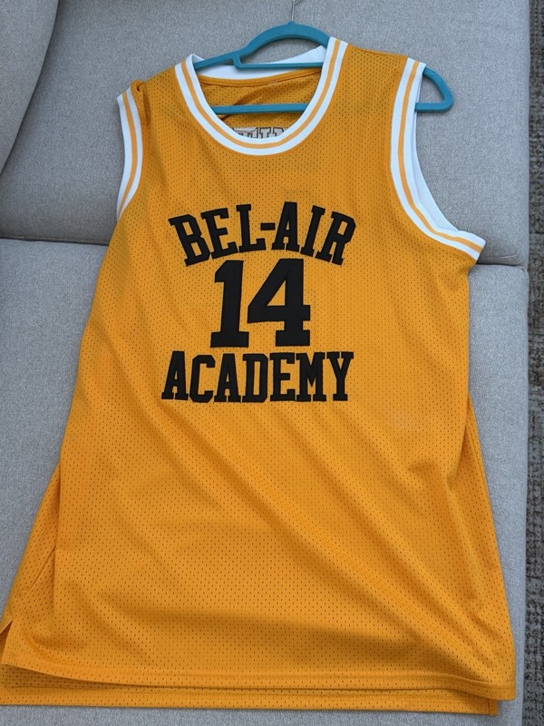 The Fresh Prince of Bel Air Academy #14 Basketball Jersey Will Smith Size Large 