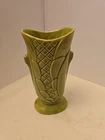 Vintage SHAWNEE USA Sage Green Pottery Vase~MCM ART DECO Design~1940’s~NICE!