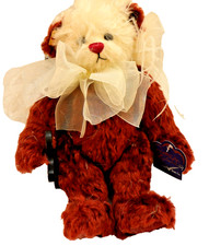 Annette Funicello Collectible Bear Co. Kaley the Red Cream Feathered Teddy Bear