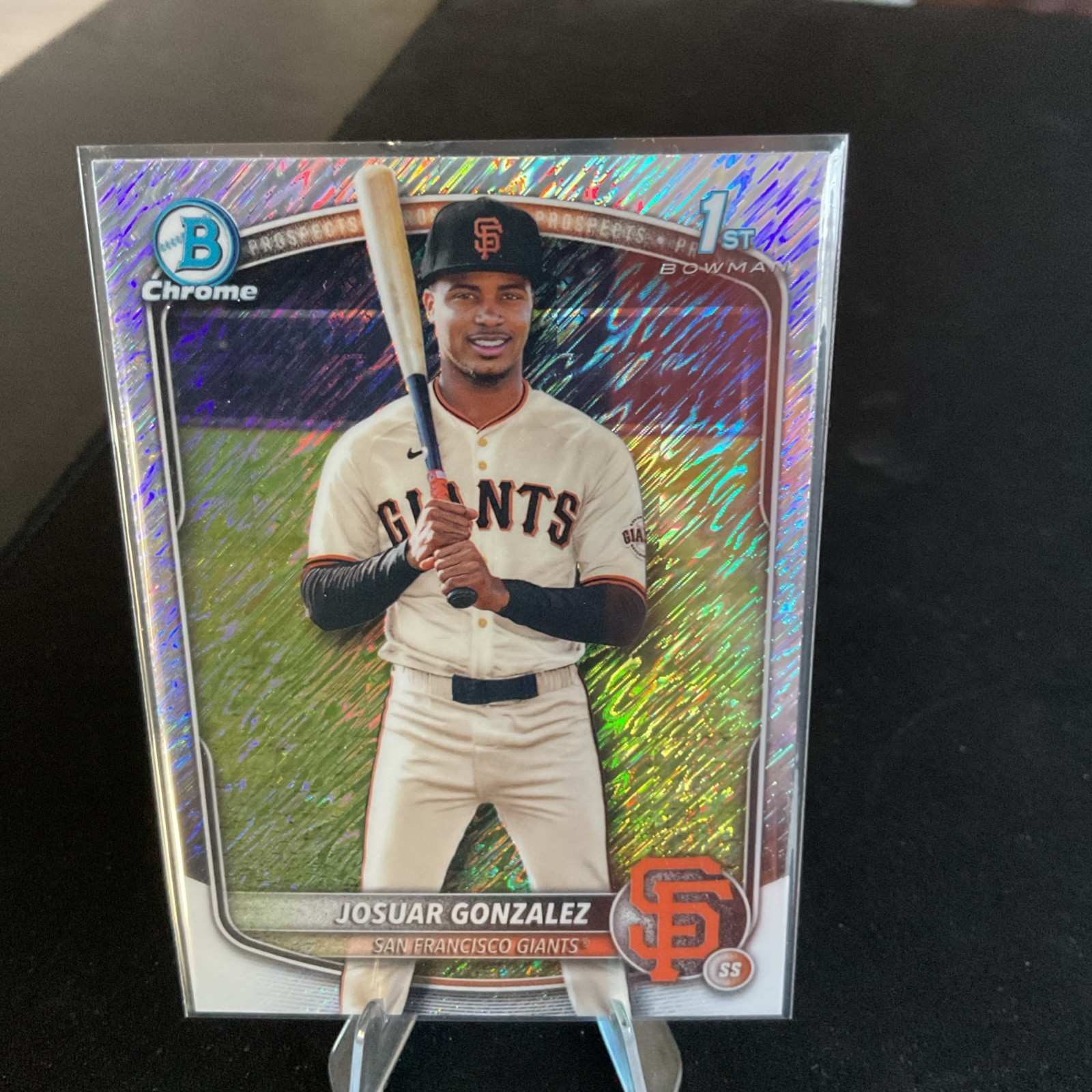 2025 Bowman Chrome Prospects Josuar Gonzalez #BCP-153 Shimmer Refractor (RC)