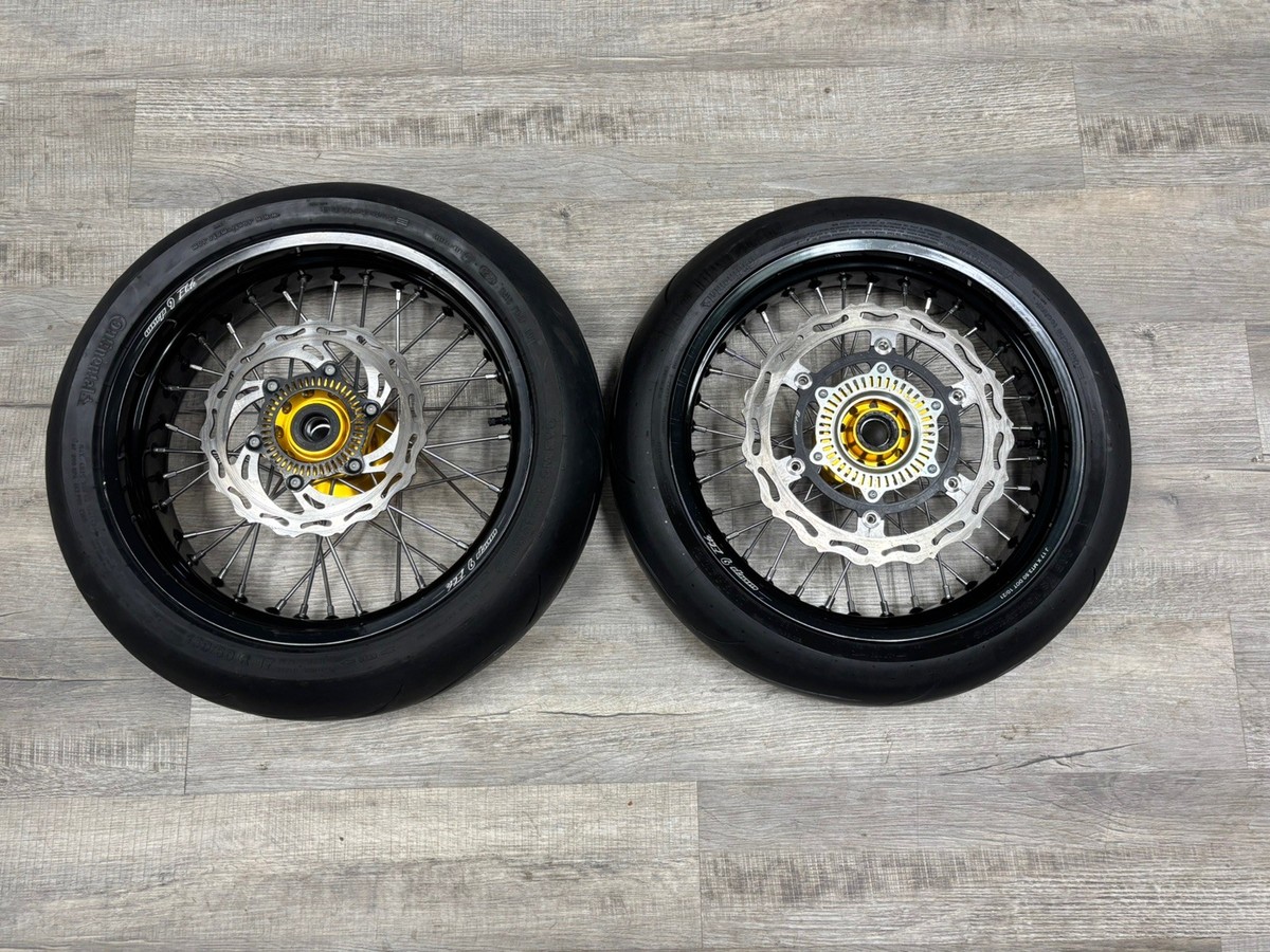 Warp9 Supermoto Wheel And Tire Set for 2016 KTM Enduro ABS Great