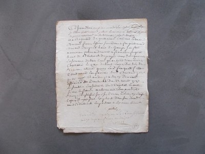 FRANCE.HISTOIRE.VIEUX PAPIER.PERIOD DE LA REVOLUTION..AN 7.CACHET DU GARD
