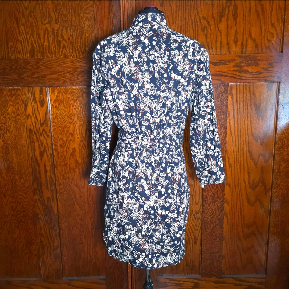 Vestido vaquero floral Rebecca Minkoff Ditzy detalles con cremallera para mujer talla S mezcla de algodón Foto 2 de 4
