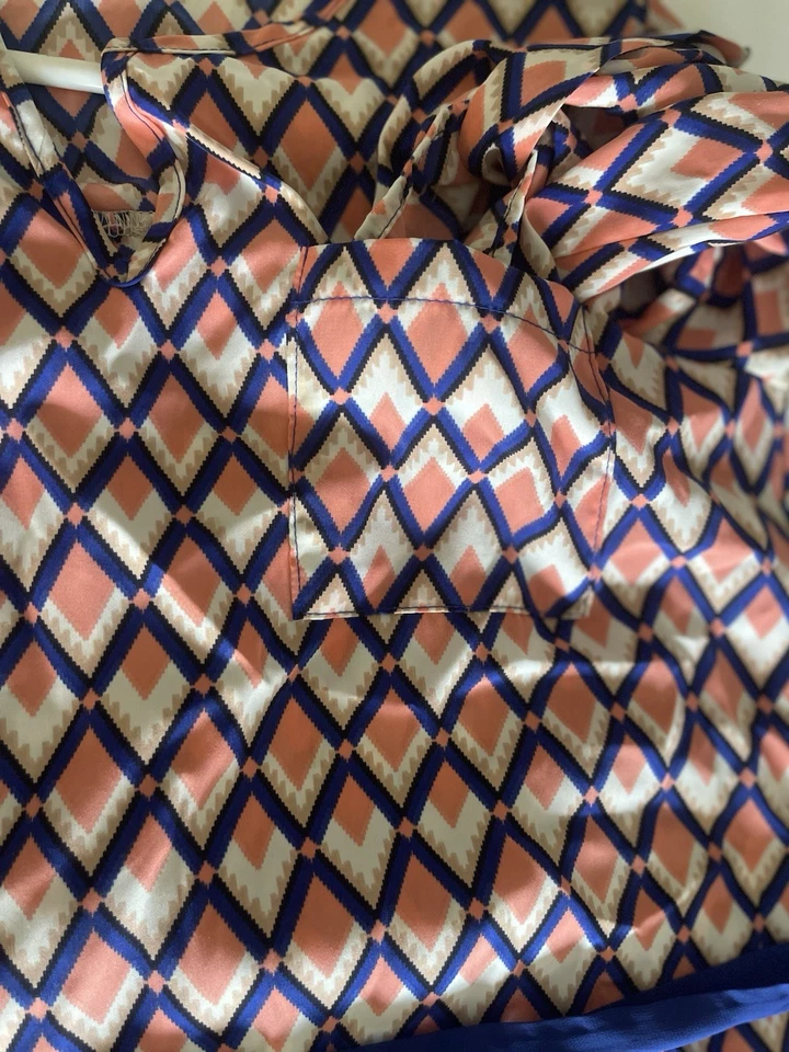 Blusa para mujer ezra talla S media manga dividida cuello en V blusa top multicolor lazo trasero Foto 2 de 4