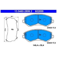 Satz Bremsbeläge Bremsklötze vorne für Jeep Cherokee KJ | 24001032
