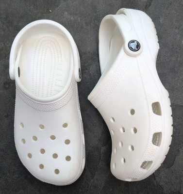 Crocs Classic Clogs Women's 8 Men's 6 White Comfort Slingback Shoes 
