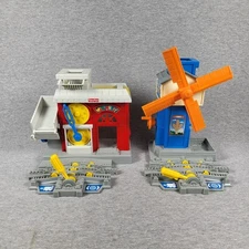 Fisher Price Geotrax Windmill Factory Bridge Tan Tracks Replacement Buildings
