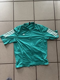 adidas Tempo 3 Stripes Radtrikot Herren pure teal Gr XL