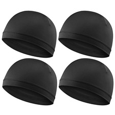 4Pcs Wave Cap for Men Silky Durags Elastic Band Wave Caps for 360 540 720 Waves